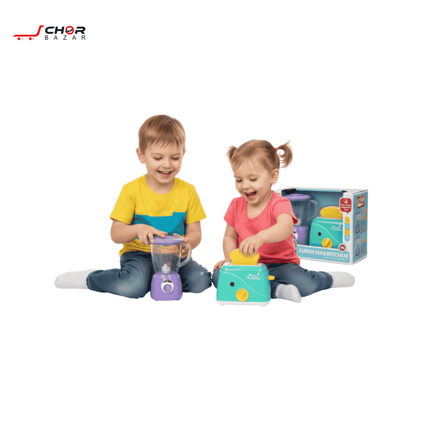 Kids Mini Kitchen Set (Blender + Toaster)