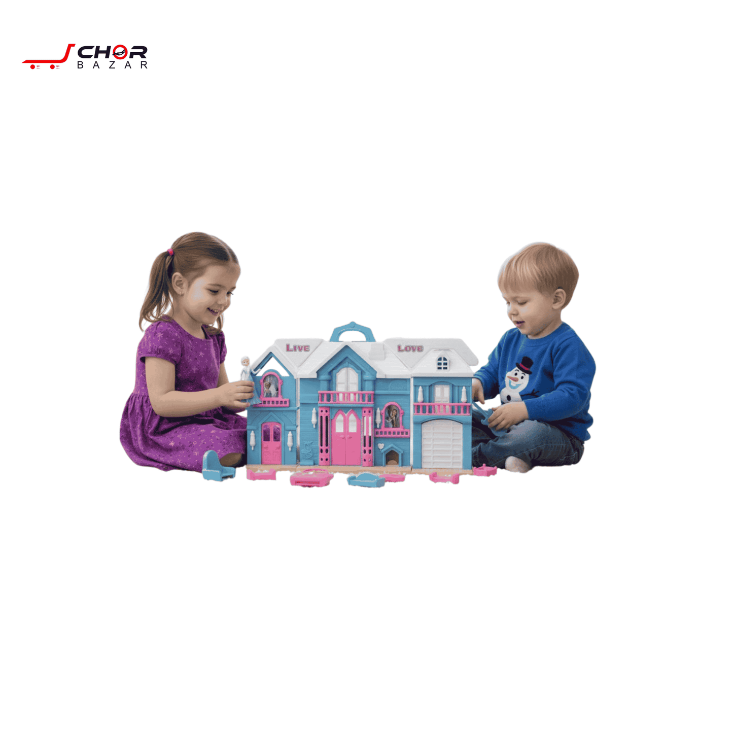 Frozen “Home Sweet Home” Doll House Set)