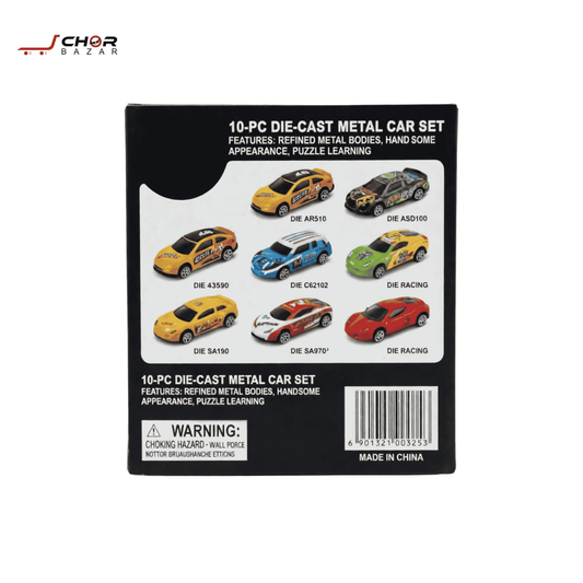 12-Piece Die-Cast Metal Cars Set